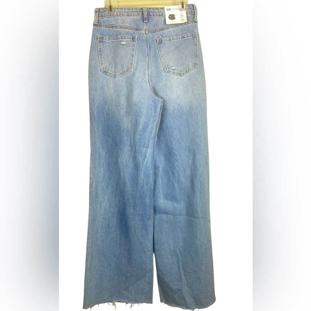 NWT BP Nordstrom Wide Leg High Rise Distressed Be Responsible Raw Hem Size 27 - Picture 4 of 12